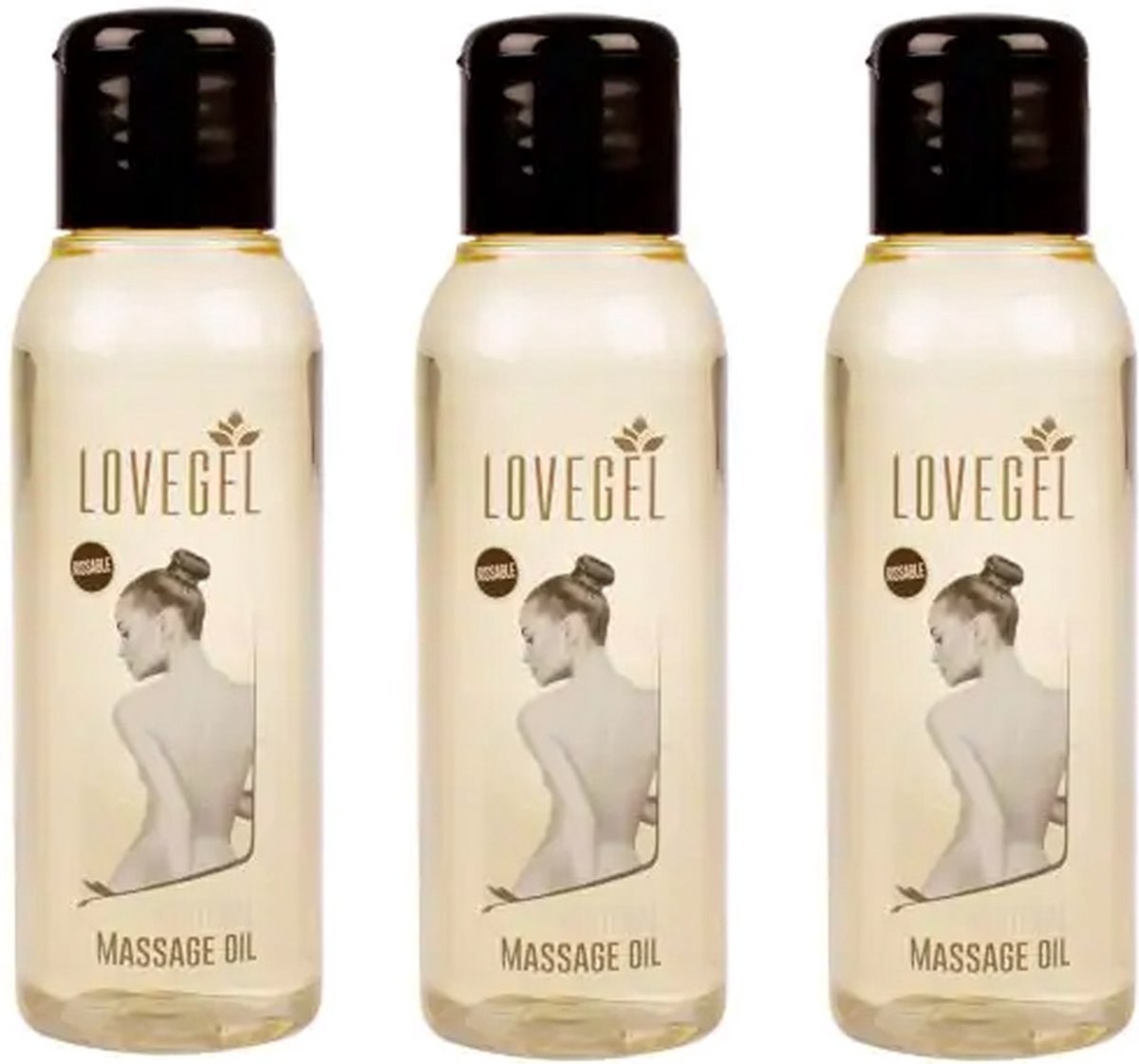 Goedkoopste Lovegel - Erotisch massage olie - Neutral - 100 ml - 3 Stuks