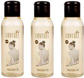 Lovegel - Erotisch massage olie - Neutral - 100 ml - 3 Stuks