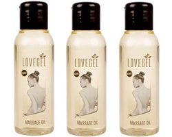 Lovegel - Erotisch massage olie - Neutral - 100 ml - 3 Stuks