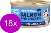 18x Edgard & Cooper Adult Chunks Kip & Zalm - Kattenvoer - 85g