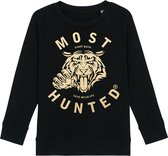 Most Hunted - kinder sweater - tijger - zwart - goud - maat 152/164