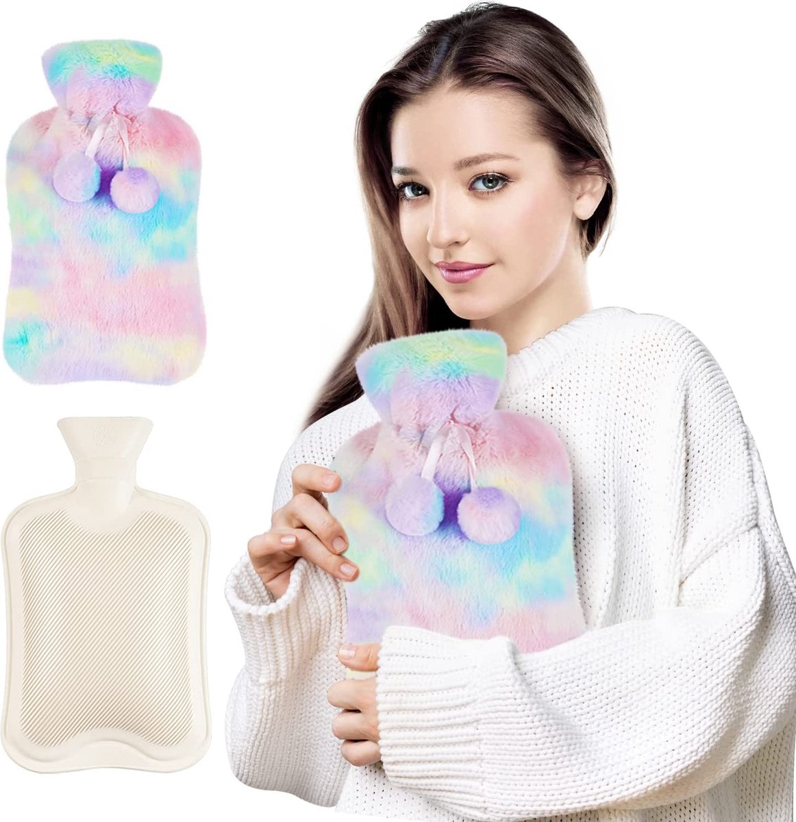 Goedkoopste Heetwaterkruik - Warmwaterkruik - Hot water bottle - Luxe Heetwaterkruik voor winter