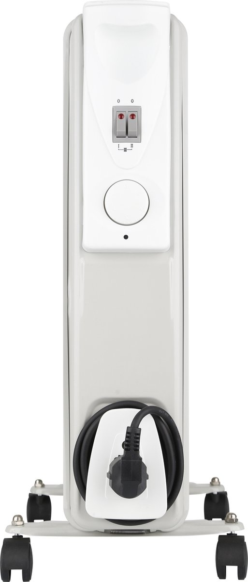 De'Longhi Radia S Radiator met comfortabele temp-functie, 12 elementen, zwart en wit