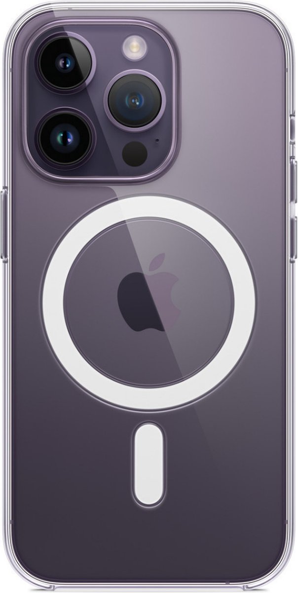 iPhone 14 Pro Magnetisch Hoesje Doorzichtig - Transparant Hoesje met Magnetische cirkel - Geschikt voor Apple iPhone 14 Pro.