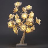 MIRO Sapin Lumineux Roses Witte - Branches lumineuses - Lumière Wit Chaude - Led - USB & Batterie - Noël - Salon - Chambre - Décoration - Veilleuse - Bouton On & Off