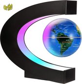 ORTHO® - Globe flottant magique - Accessoire de bureau unique - Veilleuse - Eclairage LED - Globe magnétique