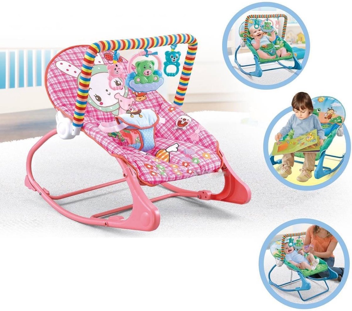 BELIANI SKARE - Schommelstoel voor kinderen - Beige - Bouclé