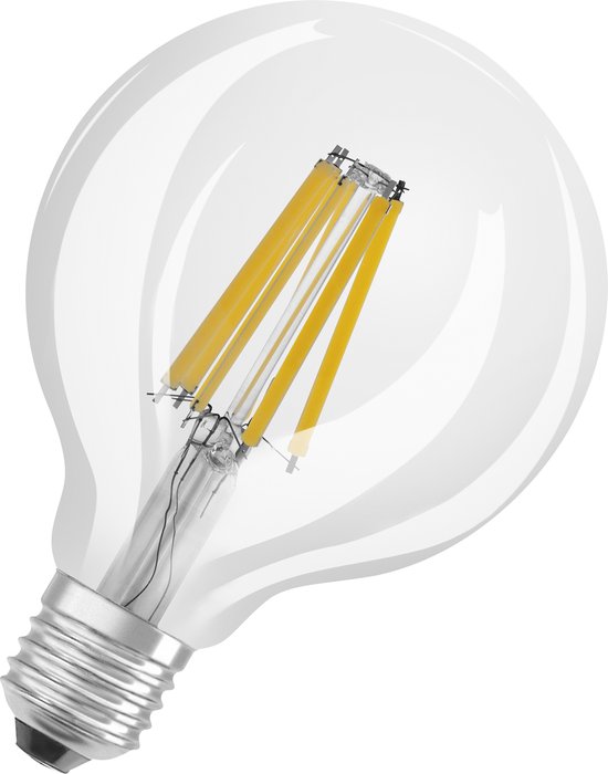 OSRAM Superstar dimbare LED lamp met bijzonder hoge kleurweergave (CRI9-), E27-basis Filament optiek ,Koud wit (4-K), 1521 Lumen, substituut voor 1-W-verlichtingsmiddel dimbaar, 1-Pak