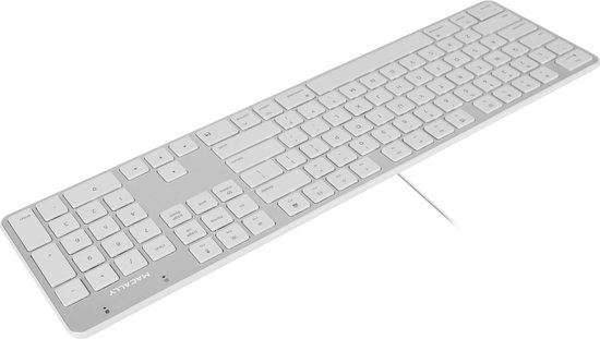 Macally SLIMKEYPROA Super slank USB-A toetsenbord voor Mac - US Engels  (QWERTY, ANSI) | bol.com