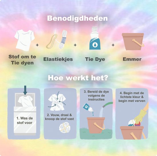 Tie Dye Kit - 12 couleurs - Ensemble de peinture tie dye - Kit complet Tie dye - Batik Peinture Paket - Peinture textile - Tie Dye Paint