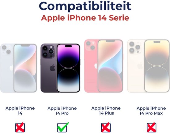 Tempered Glass Rosso Apple iPhone 14 Pro avec Plateau d'Installation