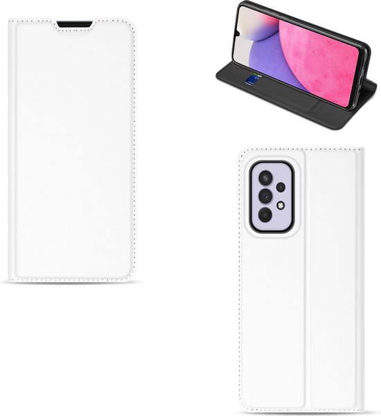 Telefoonhoesje Samsung Galaxy A33 5G Book Case Wit met Pashouder