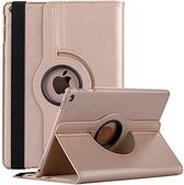 Geschikt Voor iPad 6/5 Hoes - 6e/5e Generatie - Case - Cover - Bookcase - 9.7 Inch - 2018/2017 - 360 Draaibaar - Roterend - Met Standaard - Goud