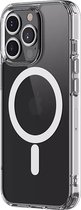 Lennexo Hoesje Geschikt Voor iPhone 14 Pro Max Met Magneet Ring - Siliconen Hoesje Voor Draadloos Opladen en Geschikt voor Magsafe