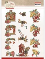 3D Cutting Sheet (knipvel) - Yvonne Creations - Have a Mice Christmas - Sending Christmas Cards