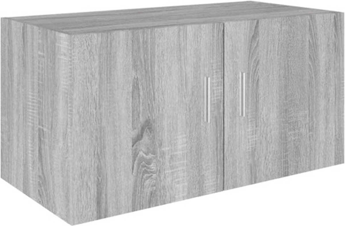 vidaXL Hangkast 80x39x40 cm spaanplaat zwart