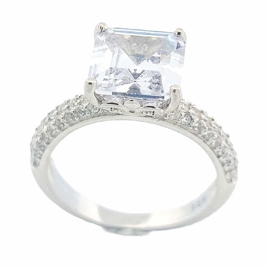 Trilani Dames Verlovingsring 925/- Sterling zilver met briljantgeslepen
