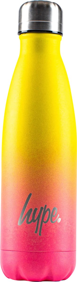 Yellow / Fuchsia Powder Coated - Drinkfles - RVS drinkfles - waterfles - RVS waterfles