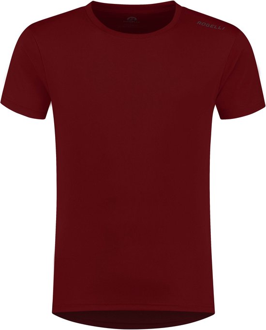 Foto: Rogelli promo sportshirt heren hardloopshirt korte mouwen bordeaux maat s