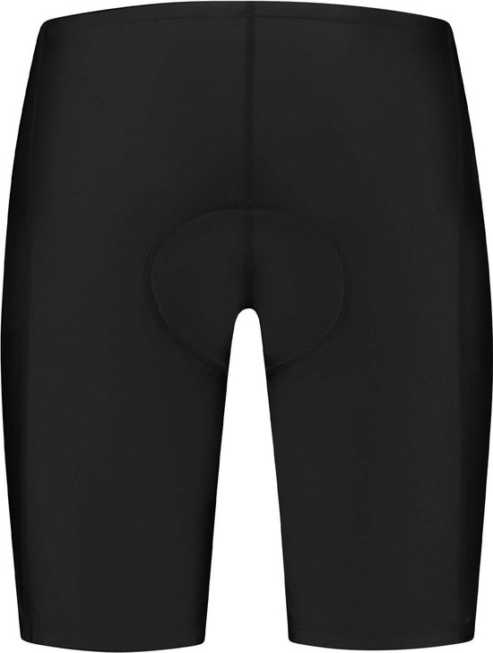 Zwarte Rogelli fietsbroek met zeem, van de voorkant.