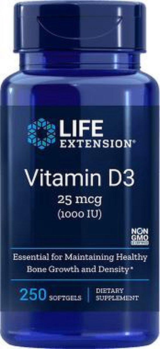 Goedkoopste Vitamin D3 - 1000 IU (90 gelcapsules) - Life Extension