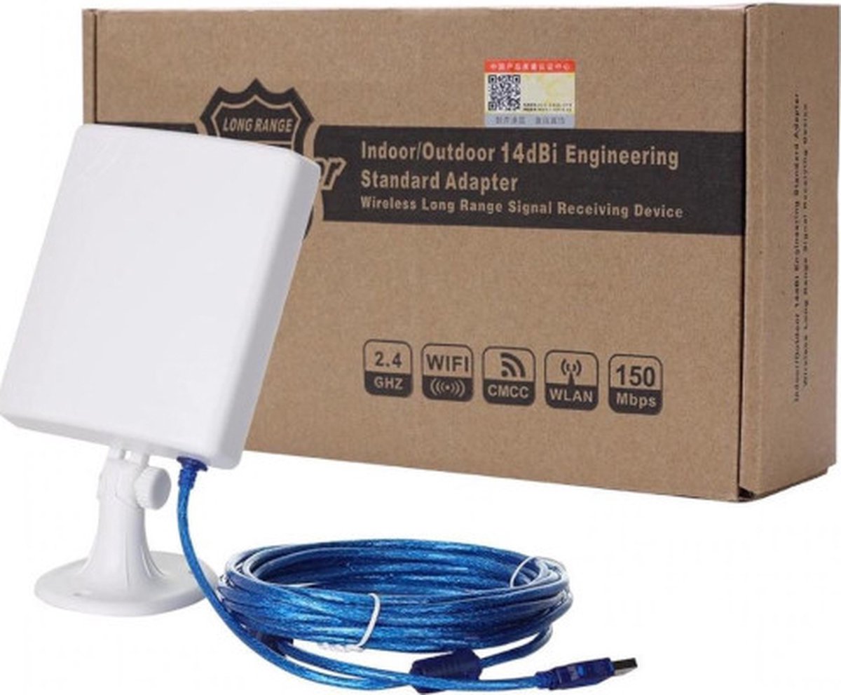 High Power outdoor 150Mbps Wifi Ontvanger Voor Windows, MacOS of Linux PC