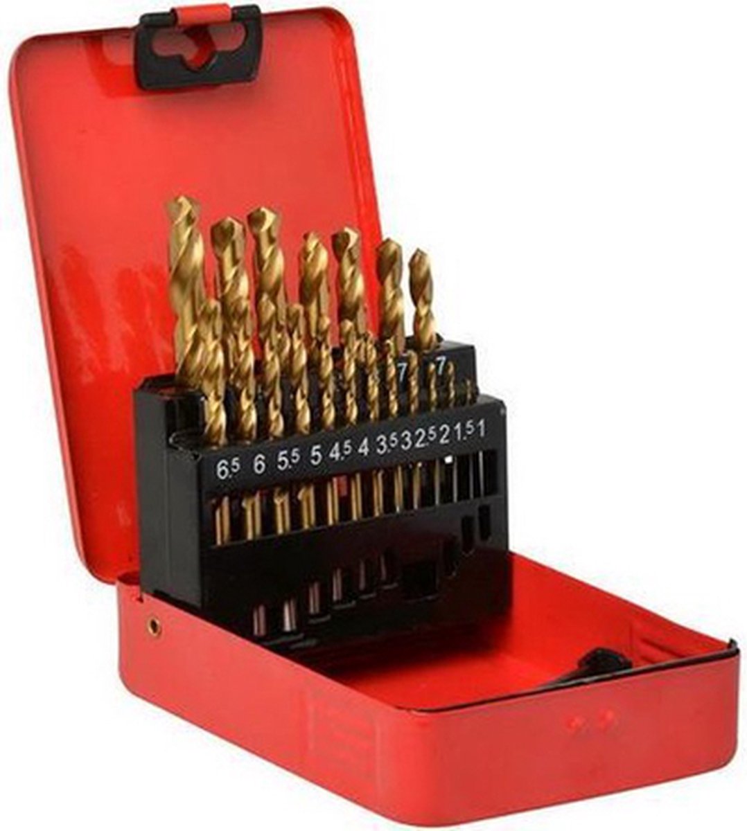 Hercules 19-delig borenset - 1 T/M 10mm + Metalen box