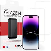 2-pack BMAX geschikt voor de iPhone 14 Pro Max Screenprotector van gehard glas - Apple screenprotectors - Telefoonaccessoires - Telefonie & Accessoires - Beschermglas - Glas screenprotectors