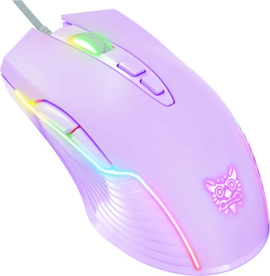 ONIKUMA CW905 6400 DPI Wired Gaming - Paars gaming muis