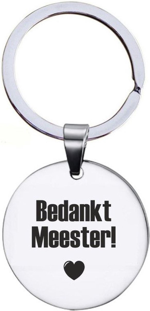 Sleutelhanger RVS - Bedankt Meester