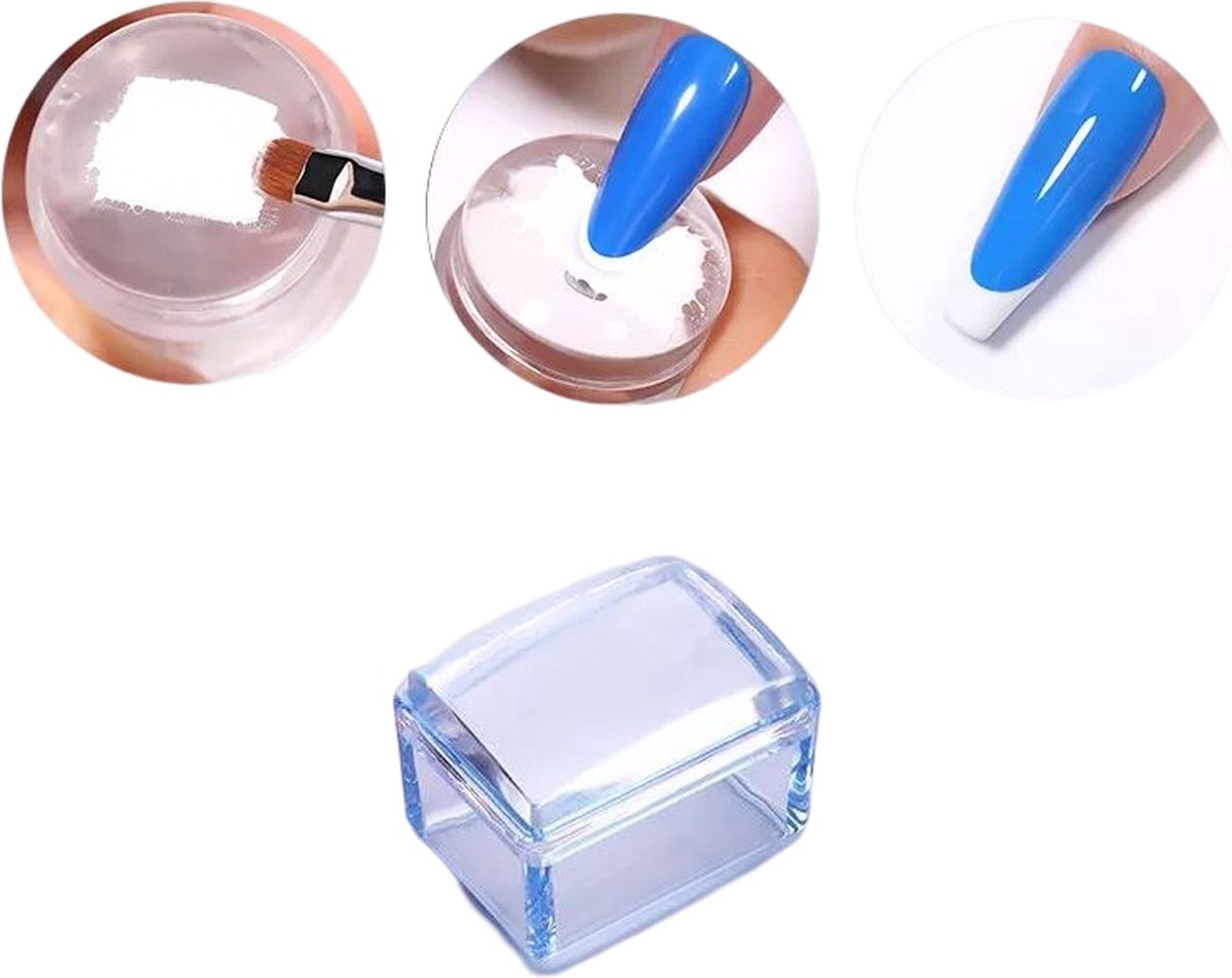 Goedkoopste Siliconen Stempel Voor Franse Nagels | Nagelstempel voor Nagel Tips inclusief motiefjes | Sparkolia french manicure