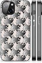 Telefoonhoesje Geschikt voor iPhone 14 Hoesje maken met Zwarte rand Salamander Grey