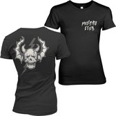 Stranger Things Dames Tshirt -XL- Hellfire Club Skull Zwart