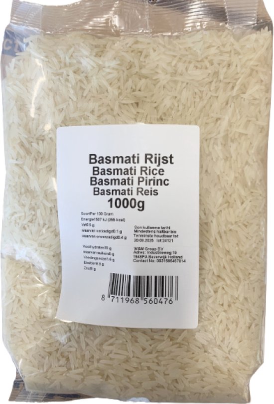 Basmati Rijst in zak 4 x 1000