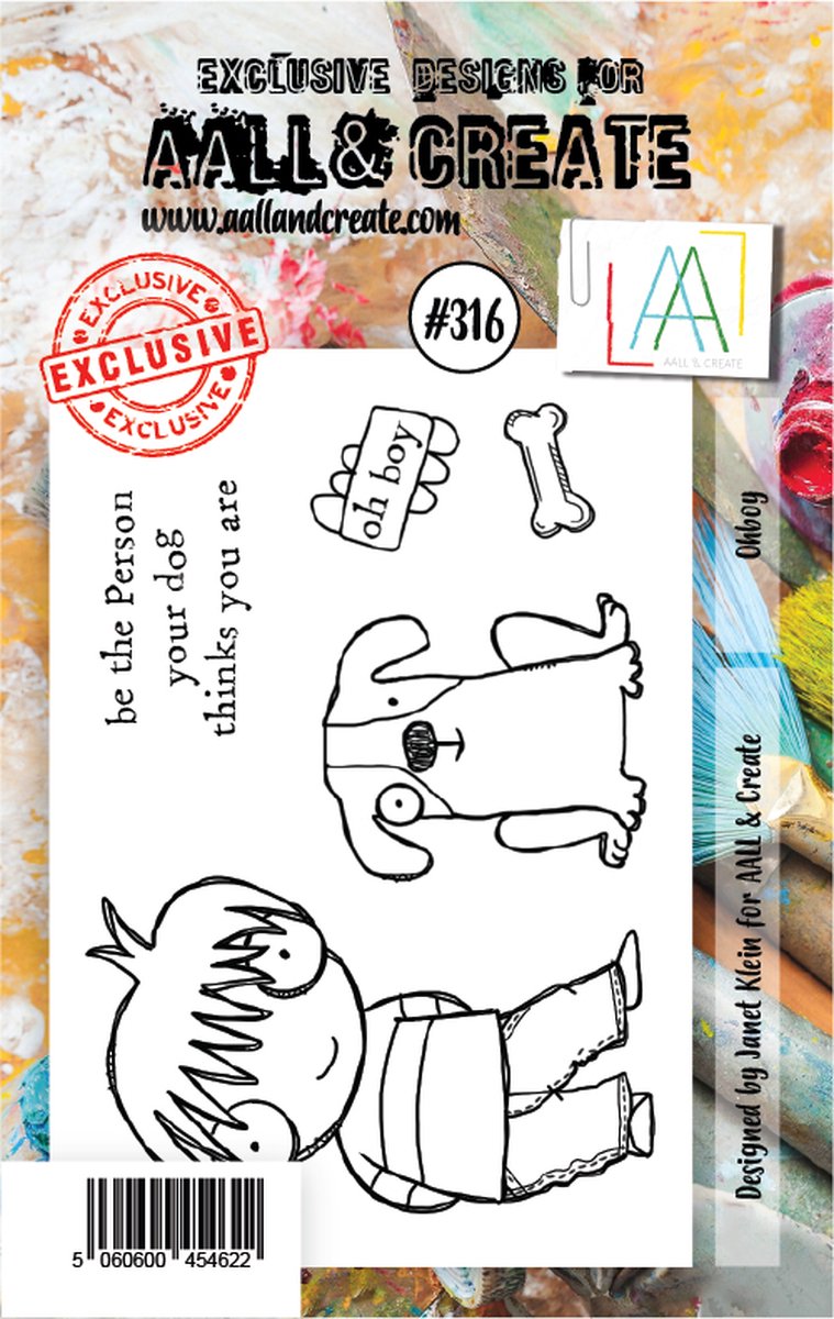 Clear Stamp Set A7 Oh Boy (AALL-TP-316)