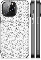 Coque de téléphone iPhone 14 Pro Max Coque en silicone TPU avec bordure noire à pois