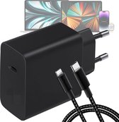 45W USB C Power Adapter Set - Geschikt voor Apple iPad, iPhone modellen met Lightning poort - 2 Meter