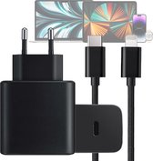 45W USB C Power Adapter Set - Geschikt voor Apple iPad, iPhone modellen met Lightning poort - 1 Meter