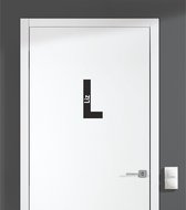 Autocollant de porte - Liz - Zwart 7,5x15