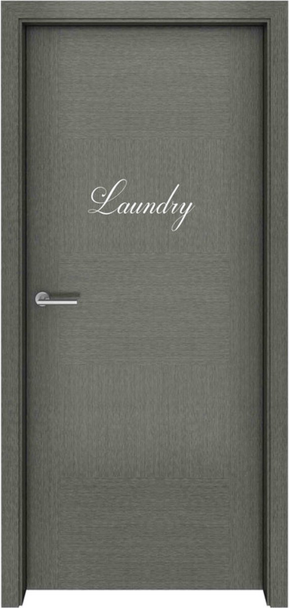 Deursticker - Laundry - 18x8 - Wit