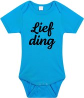 Lief ding tekst baby rompertje blauw jongens - Kraamcadeau - Babykleding 68