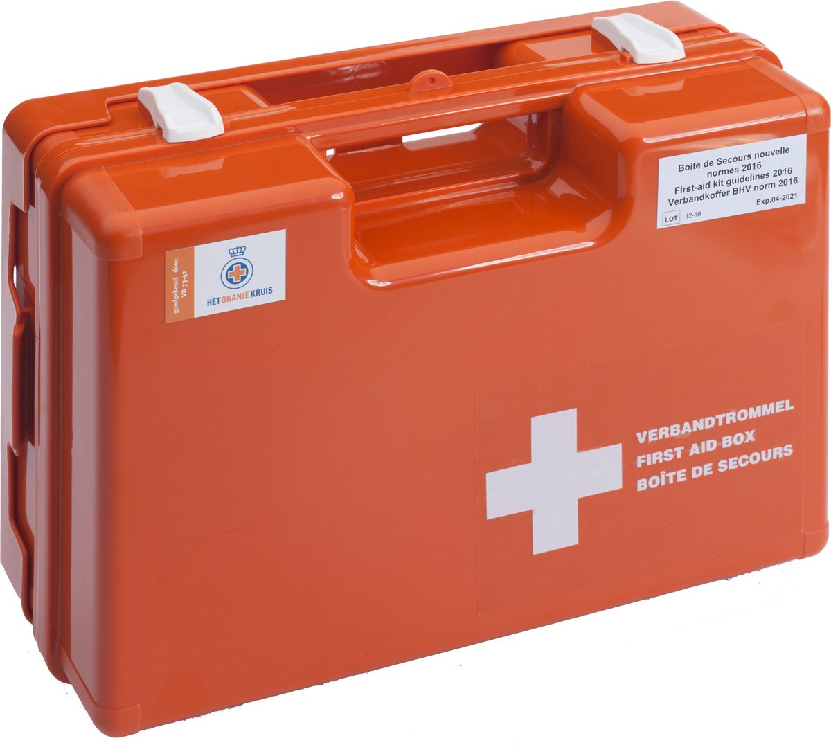 Verbanddoos BHV - EHBO koffer - 2 stuks - (Oranje Kruis goedgekeurd) - Incl. wandbeugel