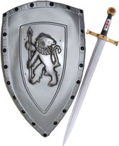 Ridders verkleed wapens set - schild 75 cm en zwaard van 62 cm - Voor volwassenen