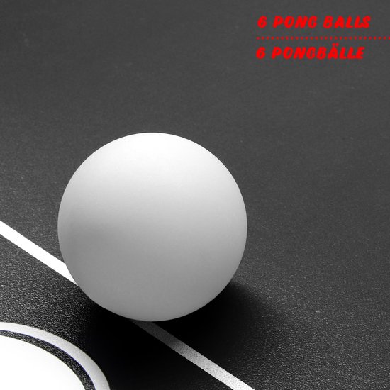 Thumbnail van een extra afbeelding van het spel GoodVibes - Bierpongtafelset voor volwassenen - Inclusief 6 ballen, 100 bekers en bekerhouder - In hoogte verstelbaar, Opvouwbaar, Aluminium - Drinkspelletjes
