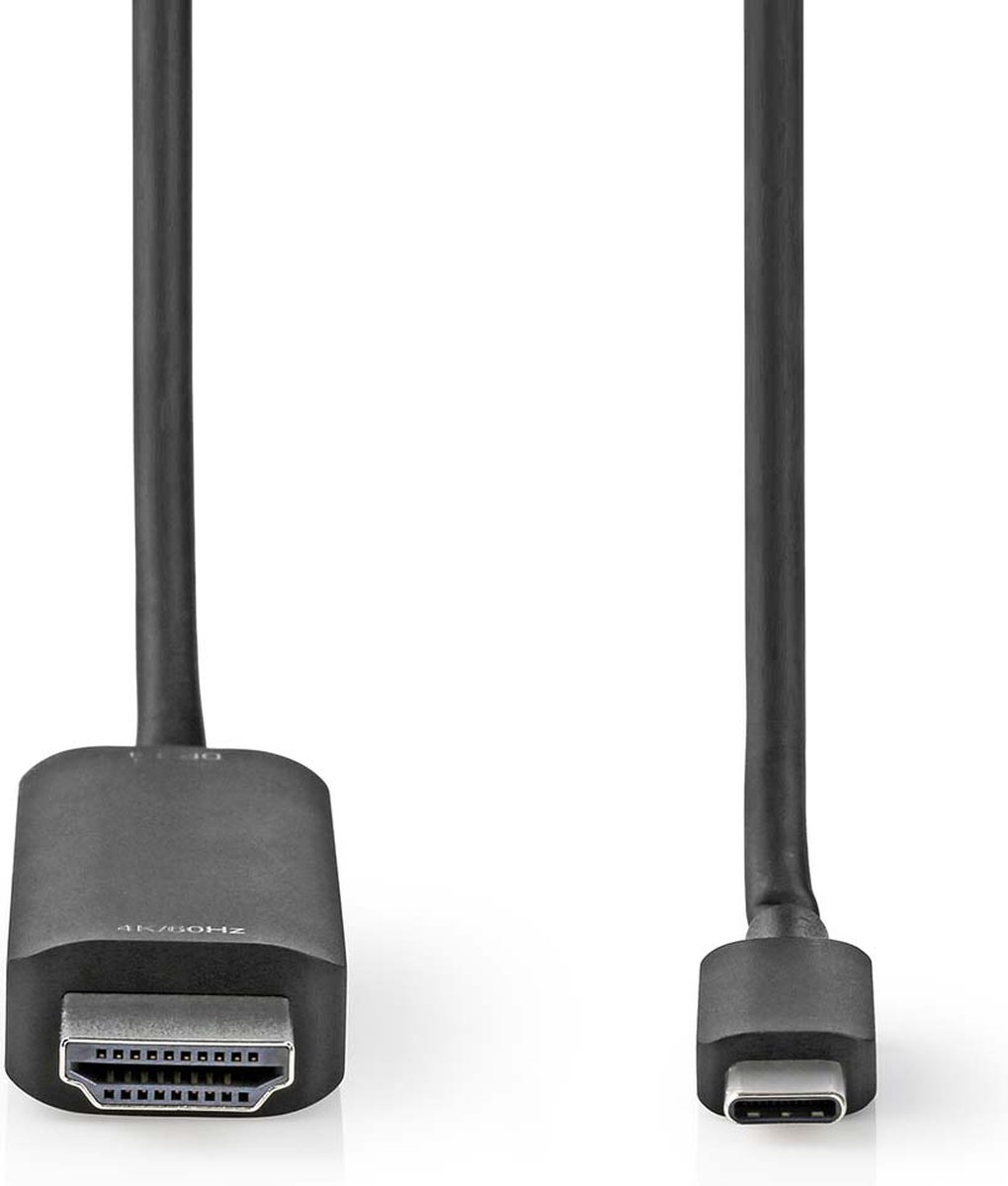 USB-C™ Adapter USB 3.2 Gen 1-USB-C™ Male-HDMI™ Connector-2m-Rond&Vernikkeld