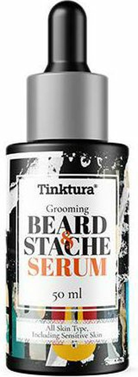 Tinktura - Baard & Snor - Serum - Beard & Stache - Castorolie - Citroen - Hibiscus- Cocosolie - Natuurlijk