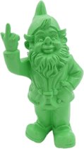 Stoobz gnome fuck you green - gnome avec majeur - 20 cm de haut - gnome FY - nain de jardin - naughty gnome
