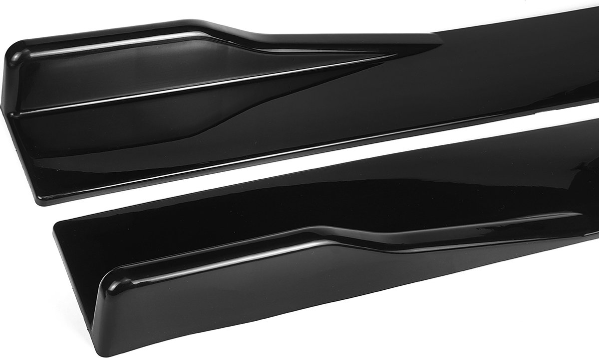 Universele Zijrok, 6 STKS ABS Zwart Buigbaar Hoge Taaiheid Anti-kras Buitenkant Onderkant Bodemlijn Universele Auto Side Rok Splitter Canard Protector voor Auto