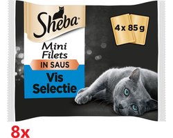 Sheba - Mini Filets in Saus - Vis Selectie - 8 verpakkingen van 4x85gr