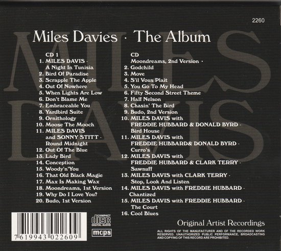 Miles Davis Album, Miles Davis CD (album) Muziek